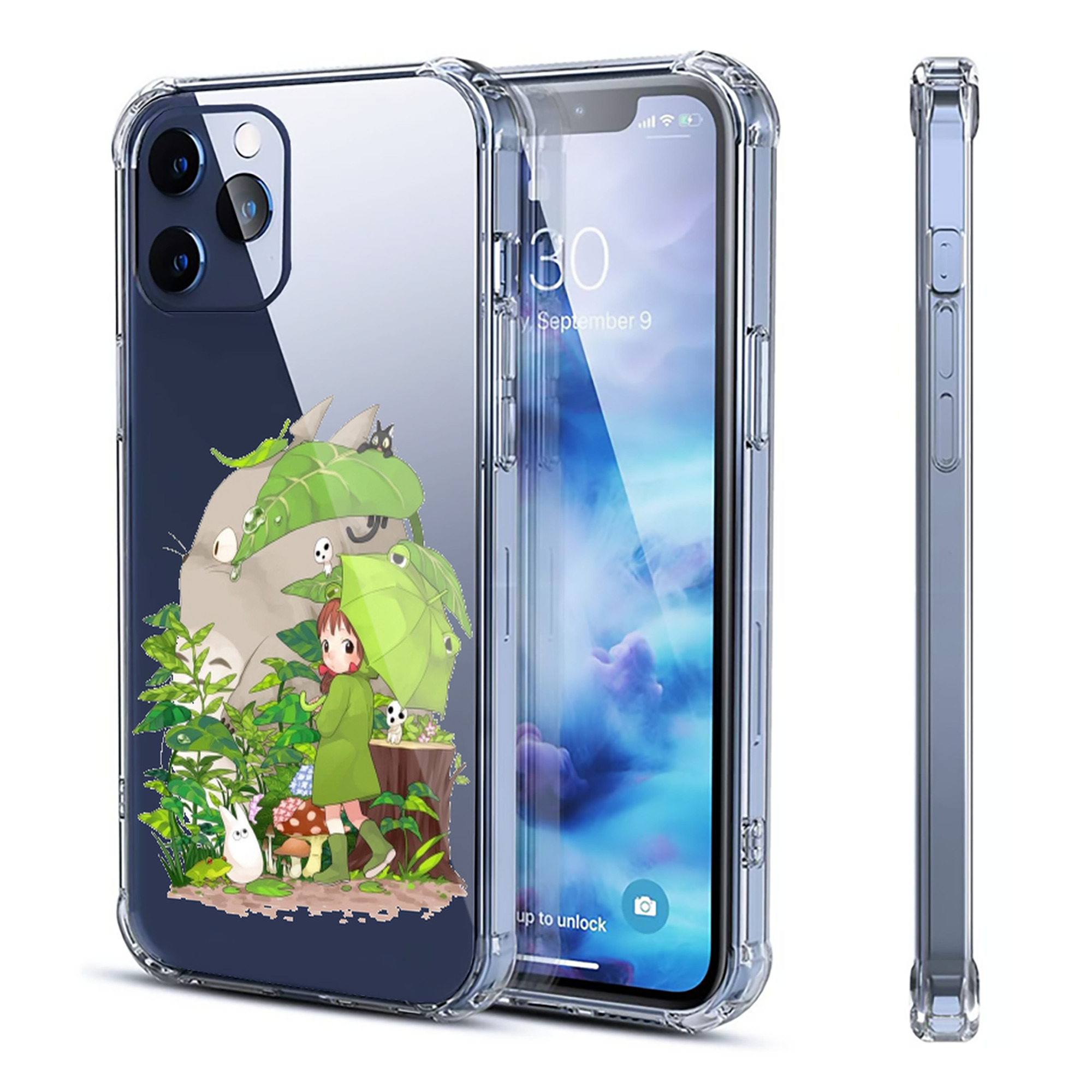 （画像用） となりのトトロ 草壁メイ 草壁サツキ My Neighbor Totoro Satsuki Kusakabe Mei Kusakabe 【iPhone 12シリーズ対応】透明スマホケース（クリアソフトケース）